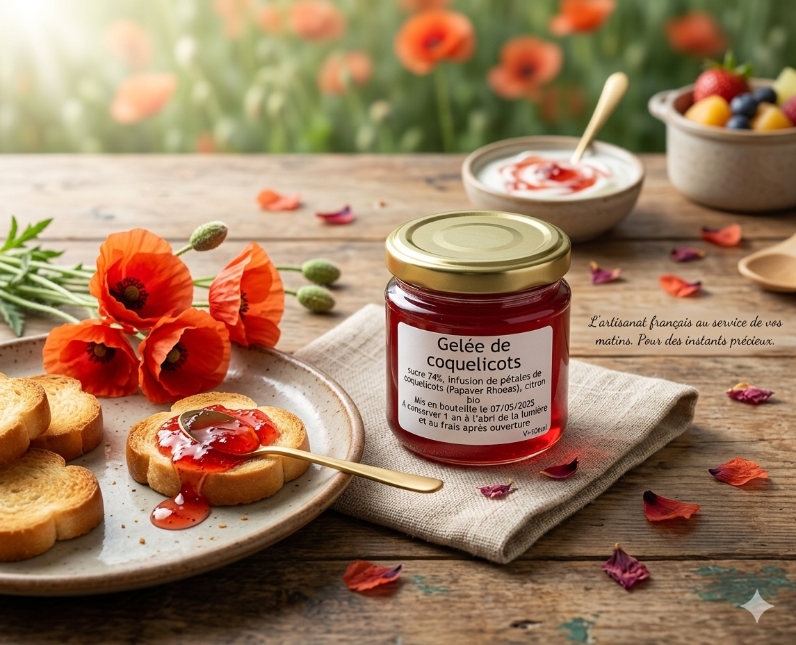 Délicate gelée de coquelicots