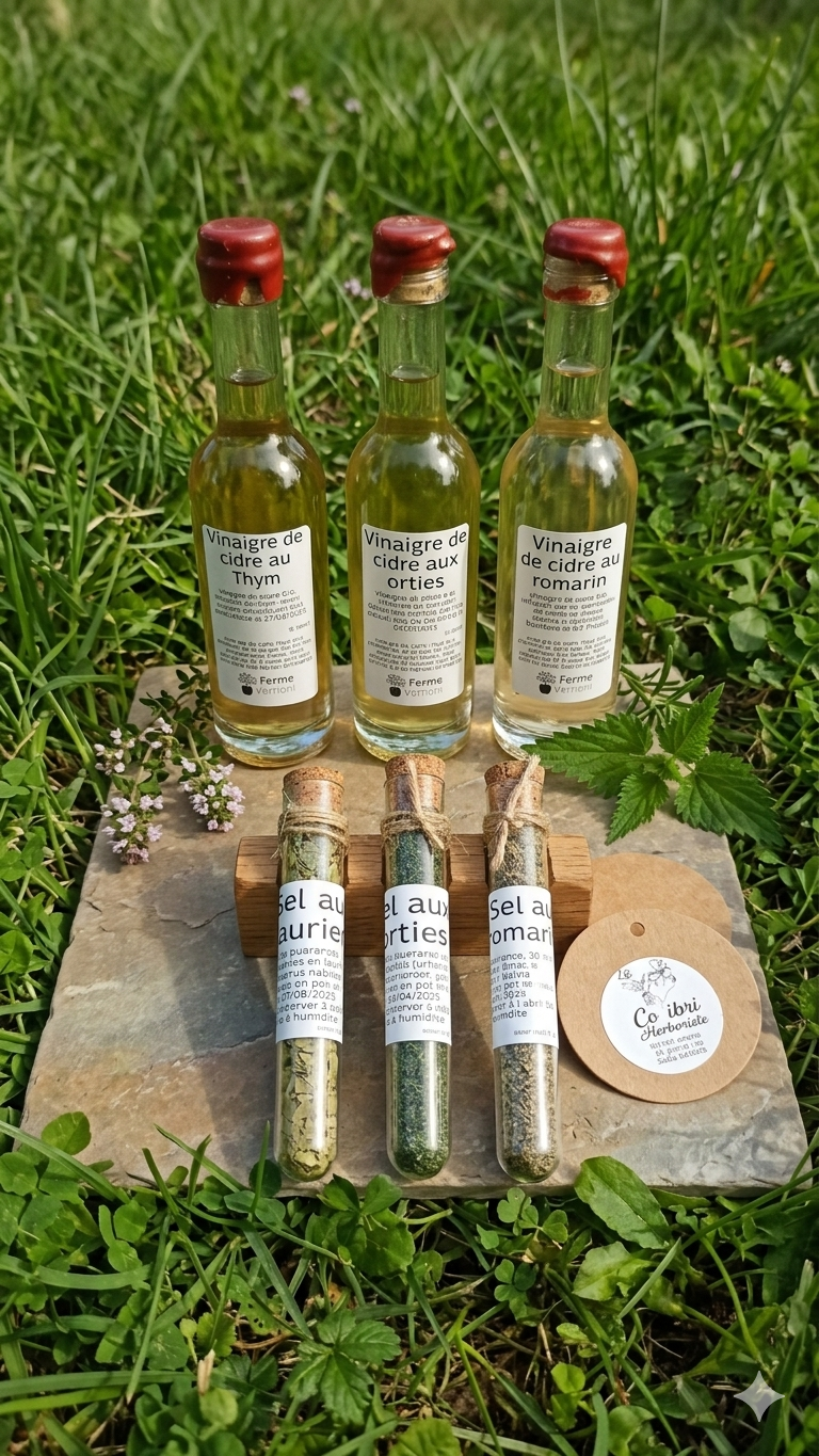 3 sels et 3 vinaigres