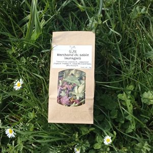Tisane Marchand de sable du Lauragais dans son sachet kraft artisanal