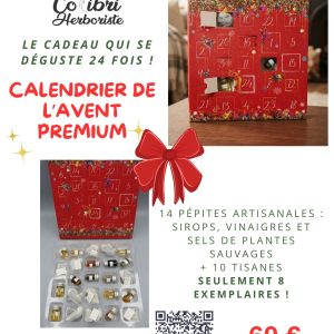 Calendrier de l'Avent Premium 2026 du Colibri : sirops, vinaigres, sels et tisanes sauvages du Lauragais